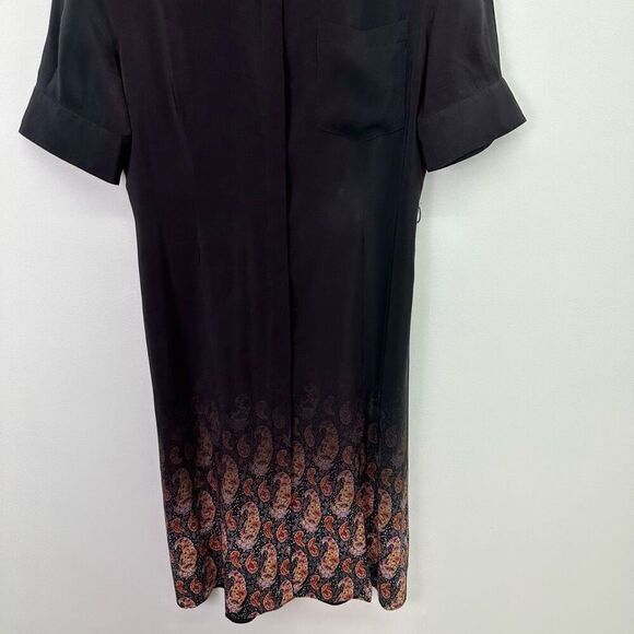 Altuzarra Women’s Black Silk Printed Orange Multicolored Ombre Print Shortsleeve - Picture 9 of 11